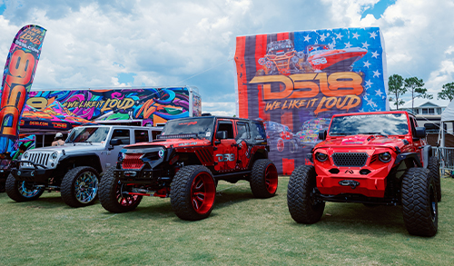 Jeep action shot on rocky terrain